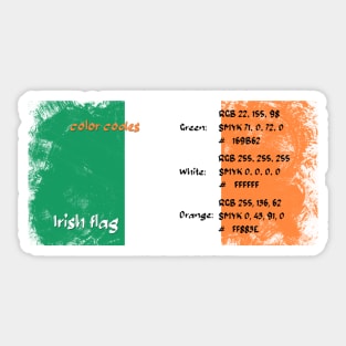 Ireland. Irish flag. Sticker